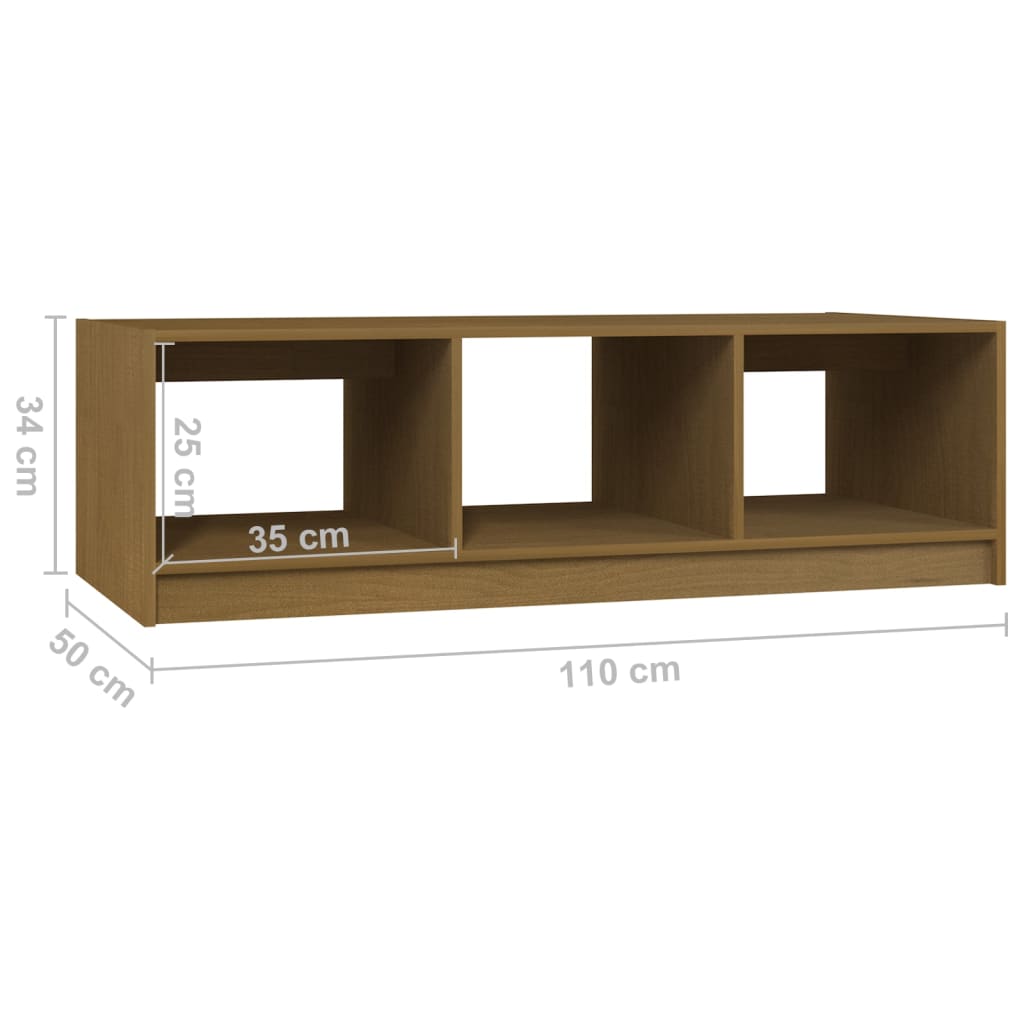 Soffbord brun honungbrun 110x50x34 cm furu