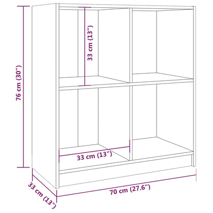 Skänk brun honungsbrun 70x33x76 cm massiv trä furu