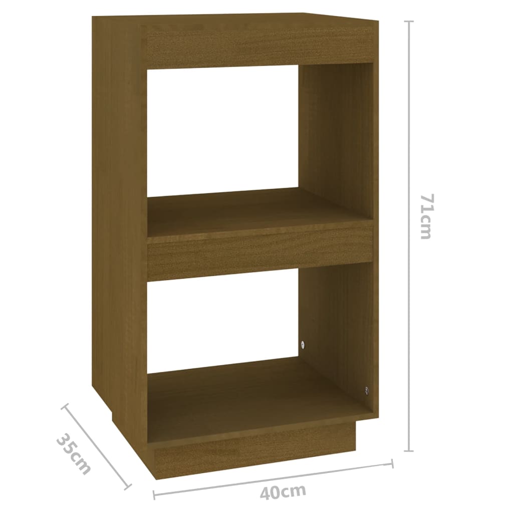 Bokhylla brun 40x35x71 cm massiv furu