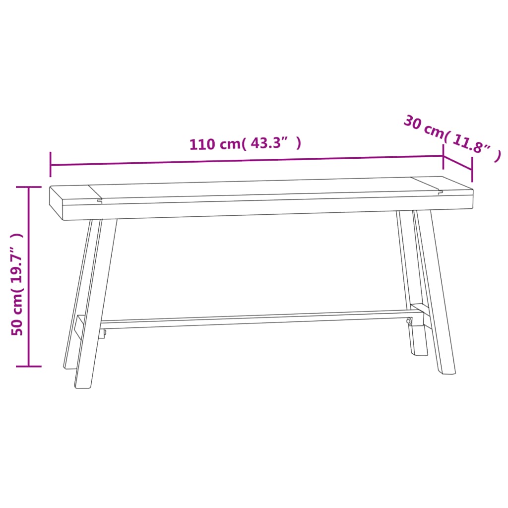 Penkki 110 cm massiivitiikki