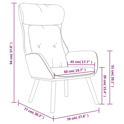 Nojatuoli Recliner ruskea kangas