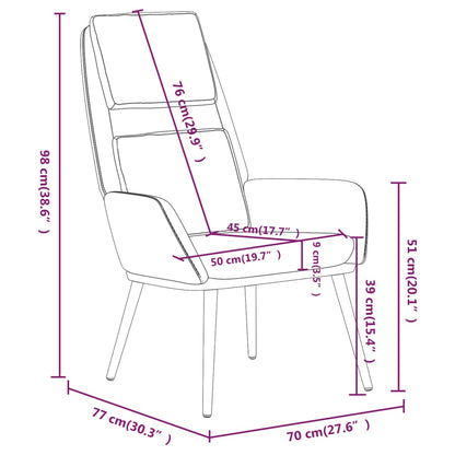 Nojatuoli Recliner ruskea kangas