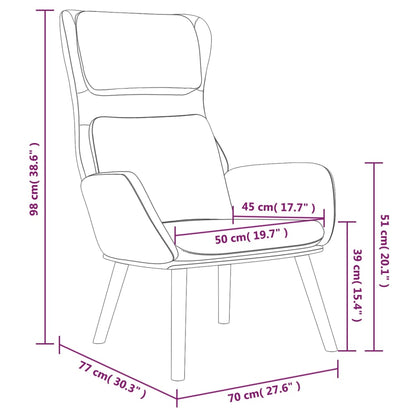 Nojatuoli Recliner tummanharmaa samettia