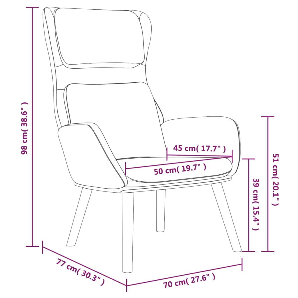 Nojatuoli Recliner mustaa samettia