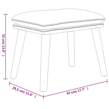 Fotpall Sittpall rosa 45x29,5x35 cm sammet