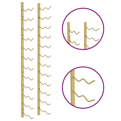 Viiniteline Seinäasennettu 24 pullon kultaraudalle