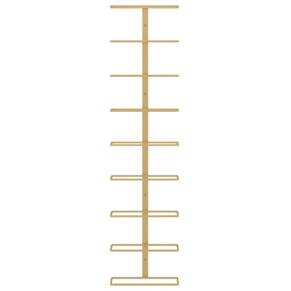 Viiniteline Seinäasennettu 9 pullolle kultaraudalle