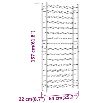 Viiniteline 96 pullolle kultametallia