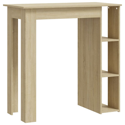 Barbord sonoma ek med hylla 102x50x103,5 cm