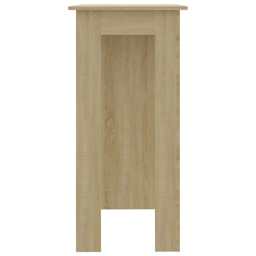 Barbord sonoma ek med hylla 102x50x103,5 cm