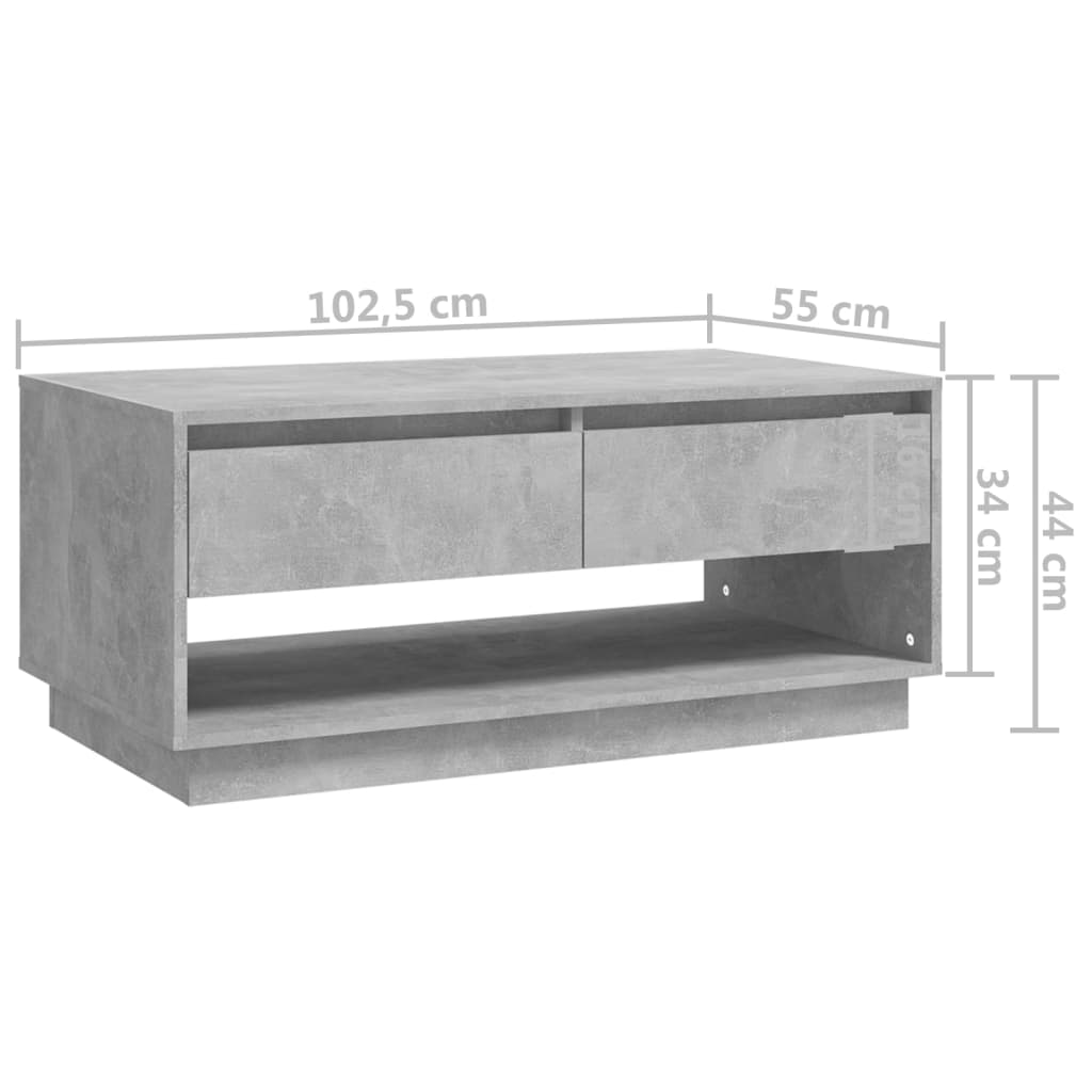 Soffbord betonggrå 102,5x55x44 cm