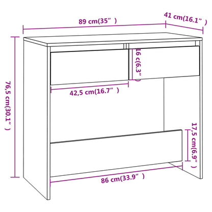 Avlastningsbord konsolbord vit 89x41x76,5 cm