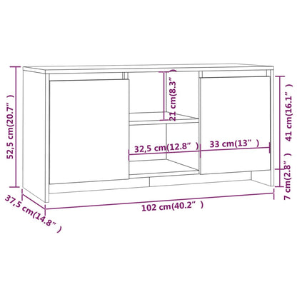 TV-möbel vit TV-bänk 102x37,5x52,5 cm