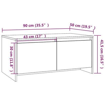 Sohvapöytä betonin harmaa 90x50x41,5 cm