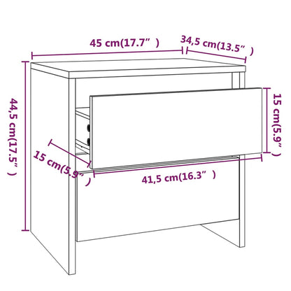 Sängbord Nattduksbord sonoma ek 45x34,5x44,5 cm