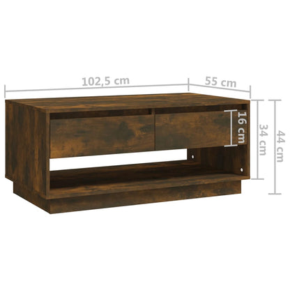 Soffbord rökfärgad ek 102,5x55x44 cm