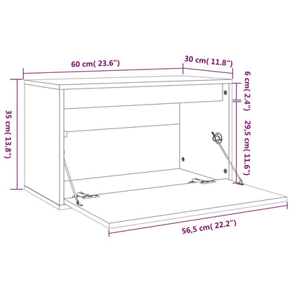 Väggskåp massiv furu 60x30x35 cm