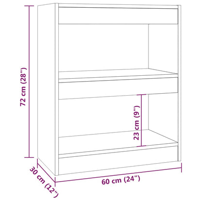 Kirjahylly tammi savunvärinen 60x30x72 cm