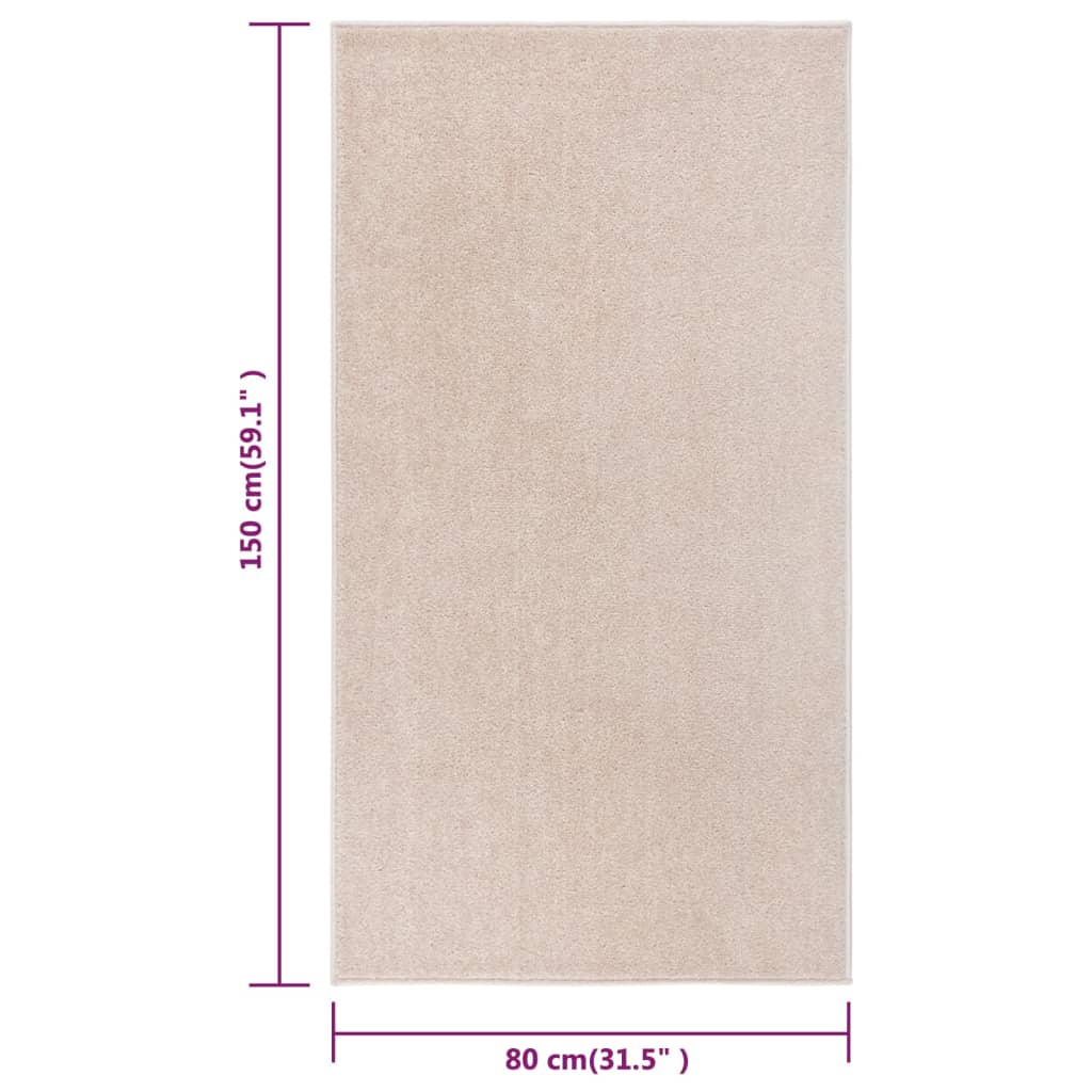 Golvmatta 80x150 cm mörk beige