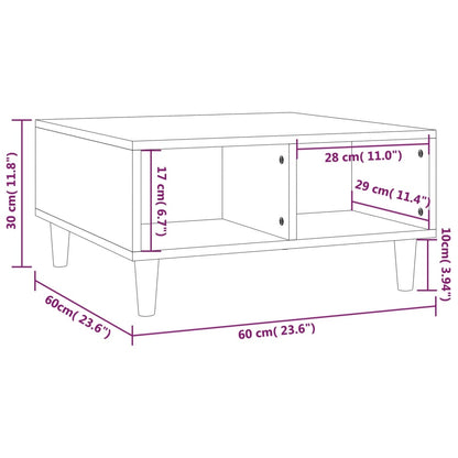 Soffbord brun ek 60x60x30 cm