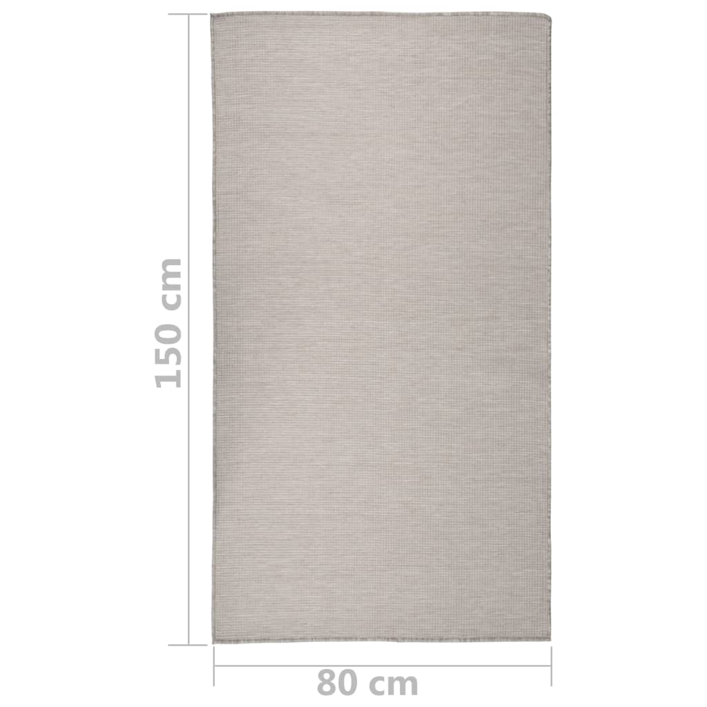 Golvmatta Utomhusmatta plattvävd 80x150 cm taupe