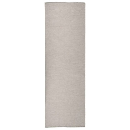 Golvmatta Utomhusmatta plattvävd 80x250 cm taupe