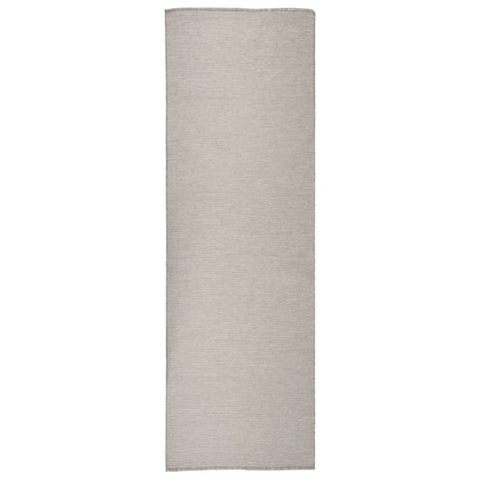 Golvmatta Utomhusmatta plattvävd 80x250 cm taupe