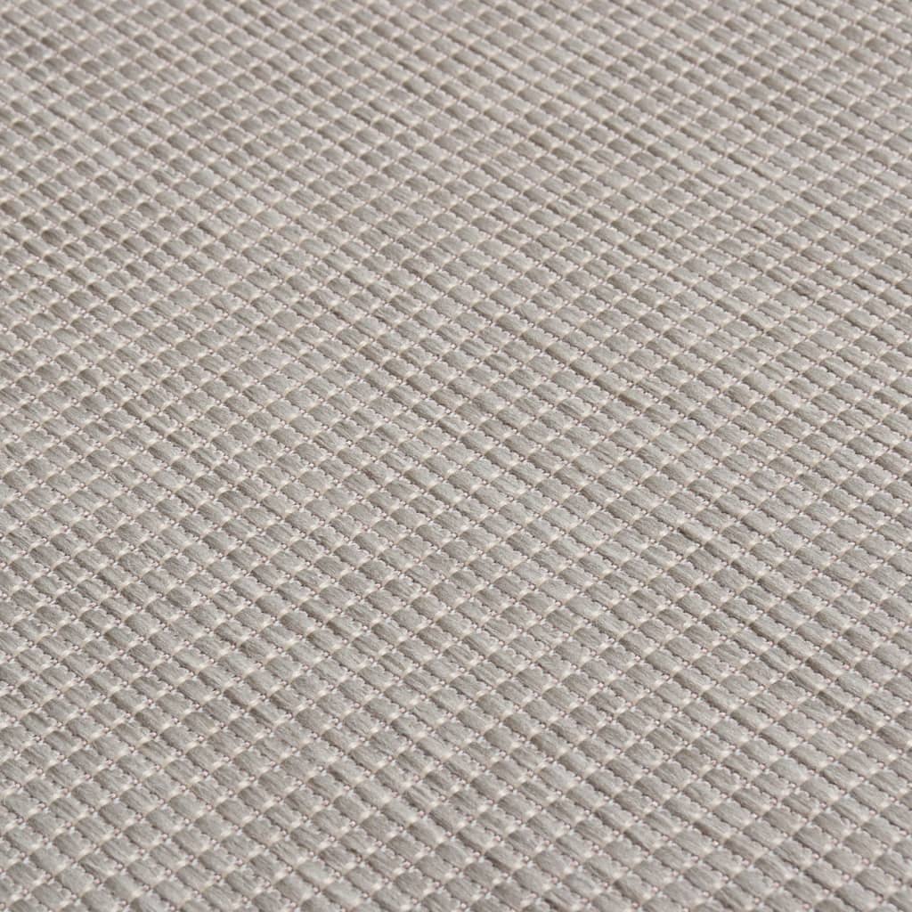 Golvmatta Utomhusmatta plattvävd 160x230 cm taupe