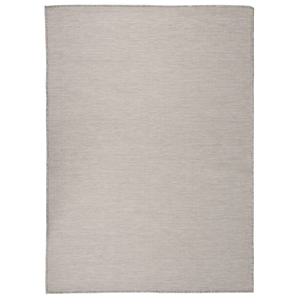 Golvmatta Utomhusmatta plattvävd 200x280 cm taupe