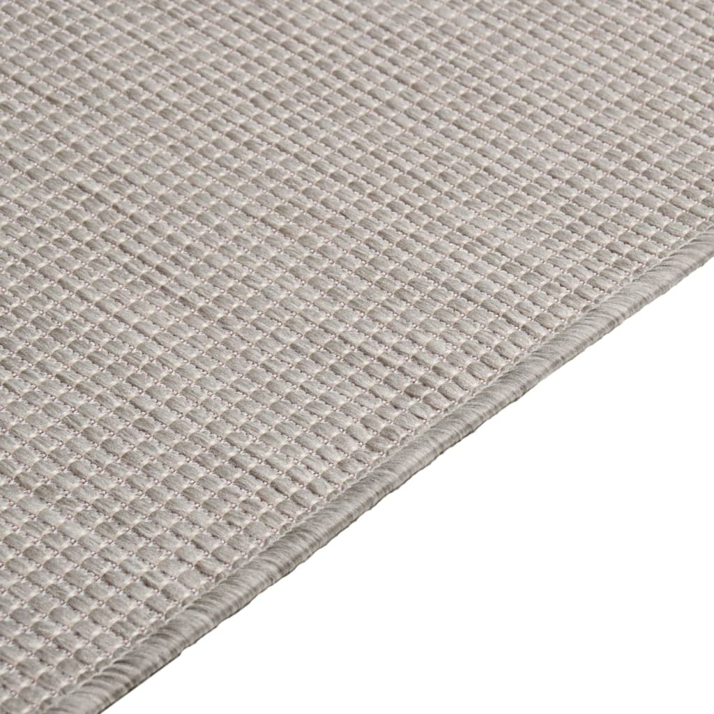 Golvmatta Utomhusmatta plattvävd 200x280 cm taupe