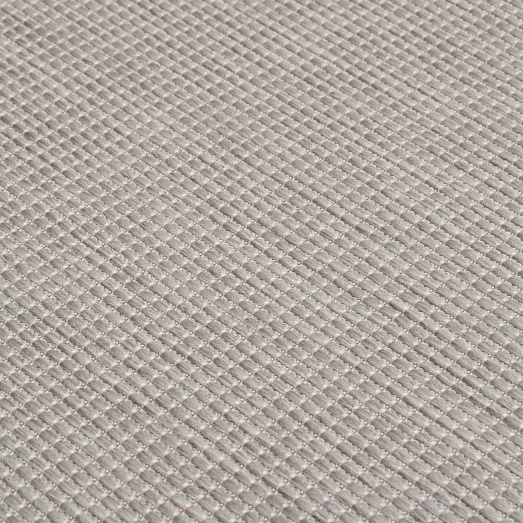 Golvmatta Utomhusmatta plattvävd 200x280 cm taupe