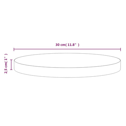 Bordsskiva massiv furu natur Ø30x2,5 cm