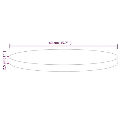 Bordsskiva massiv furu natur Ø40x2,5 cm