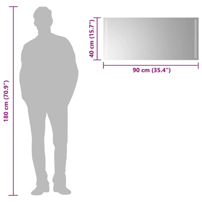 Badrumsspegel LED 90x40 cm