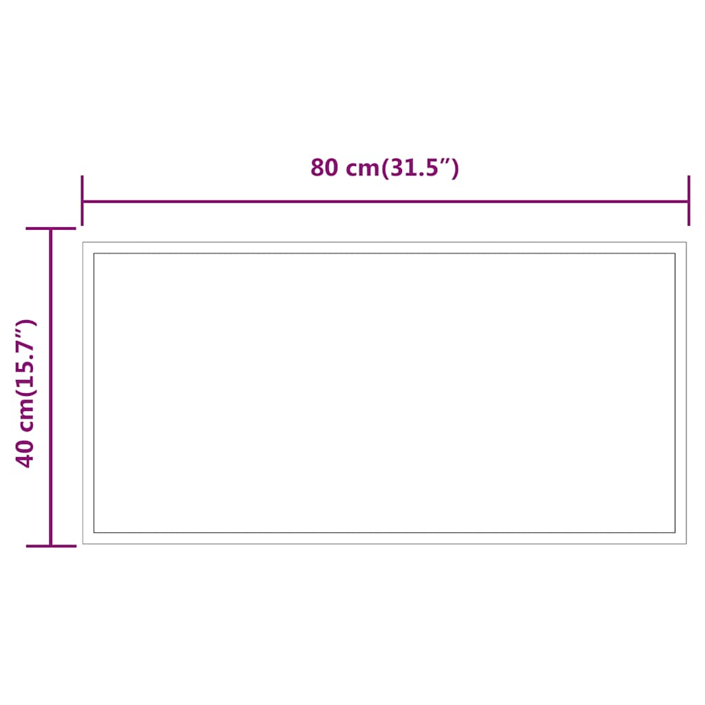 Badrumsspegel LED 80x40 cm
