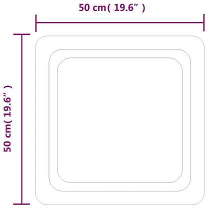 Kylpyhuoneen peili LED 50x50 cm