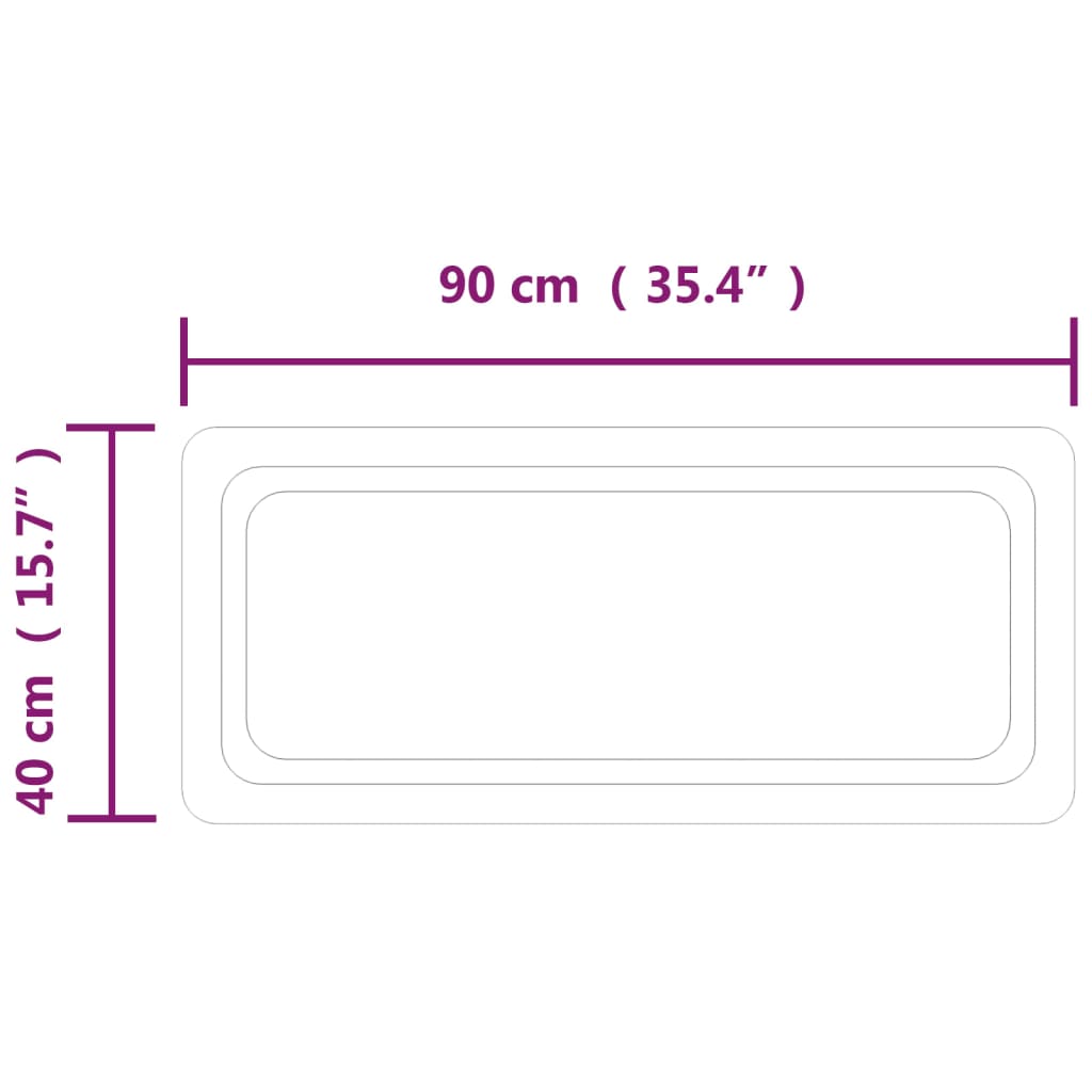 Badrumsspegel LED 90x40 cm