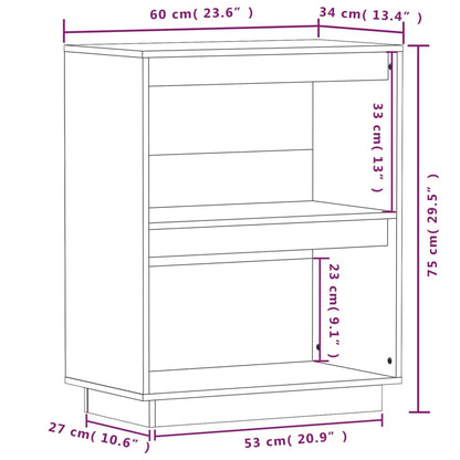 Avlastningsbord konsolbord massiv furu 60x34x75 cm