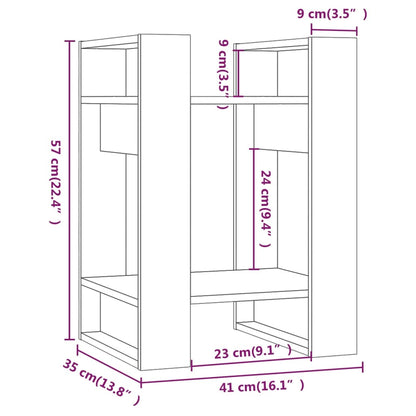 Bokhylla vit 41x35x57 cm massiv furu