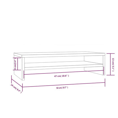 TV-möbel natur massiv trä furu Skärmställ 50x24x13 cm massiv trä furu