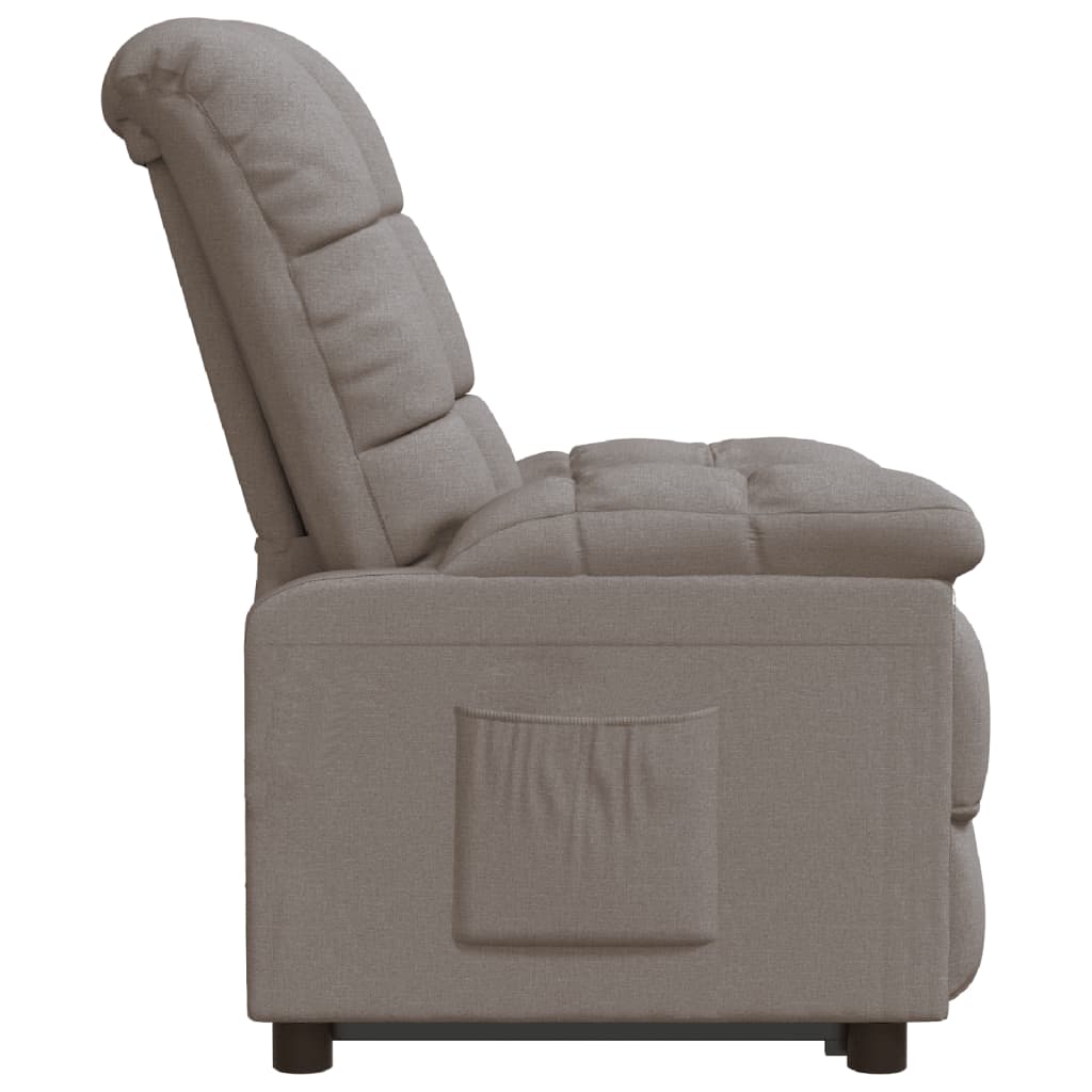 Nojatuoli Recliner taupe kangasta