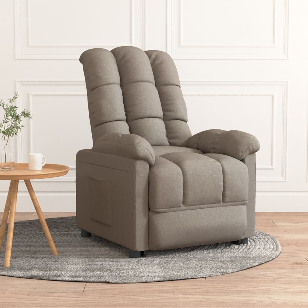 Nojatuoli Recliner taupe kangasta