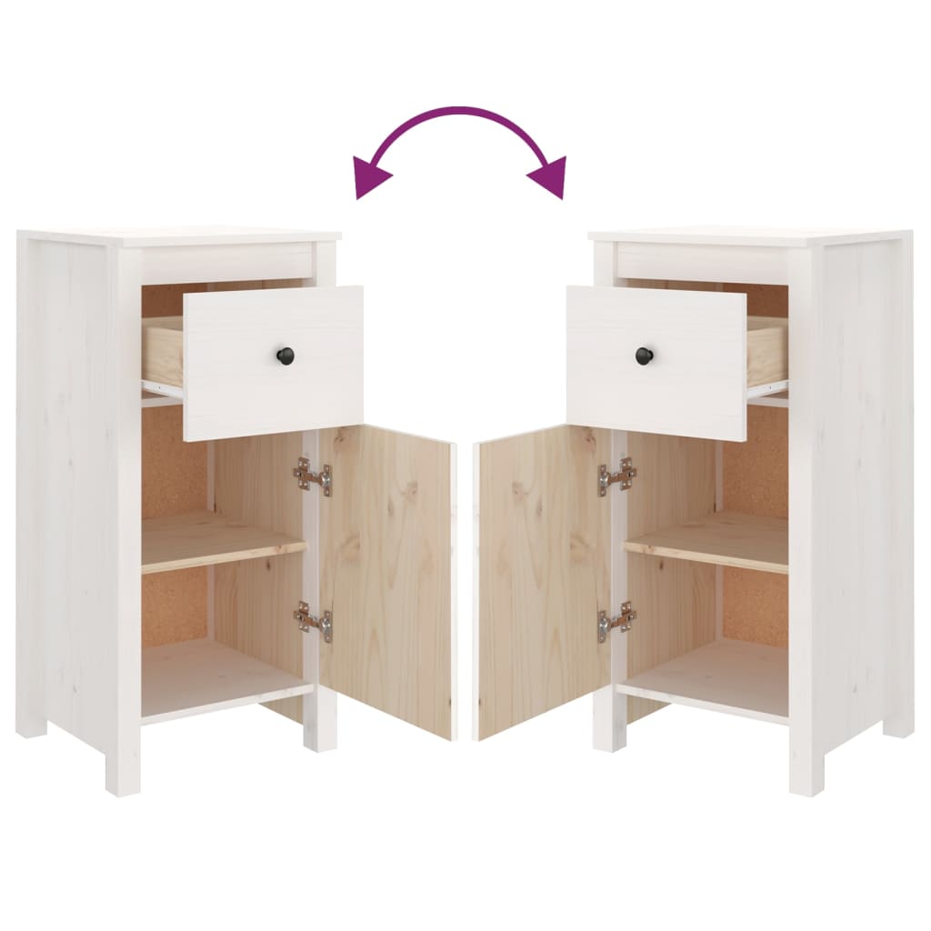 Skänk Vit 40x35x80 cm massiv furu