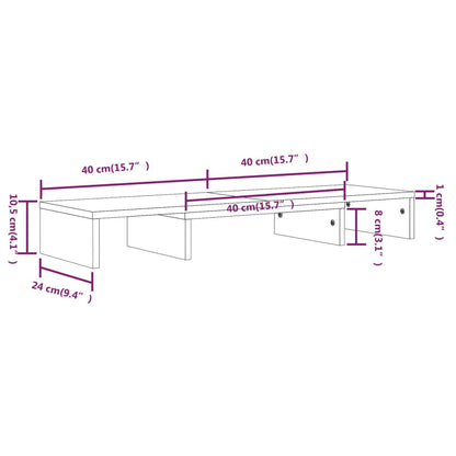 TV-möbel natur massiv trä furu Skärmställ 80x24x10,5 cm massiv trä furu