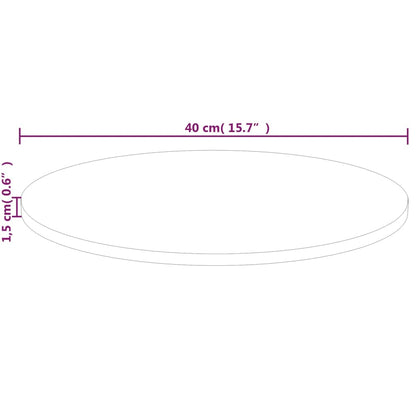 Bordsskiva massiv ek Rund Ø40x1,5 cm obehandlat