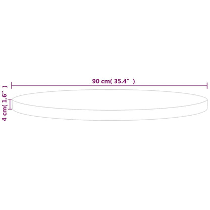 Bordsskiva massiv ek Rund Ø90x2,5 cm obehandlat