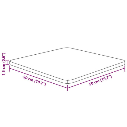 Bordsskiva massiv ek Fyrkantig 50x50x1,5 cm obehandlat