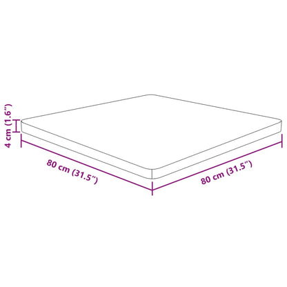 Bordsskiva massiv ek Fyrkantig brun 80x80x4cm