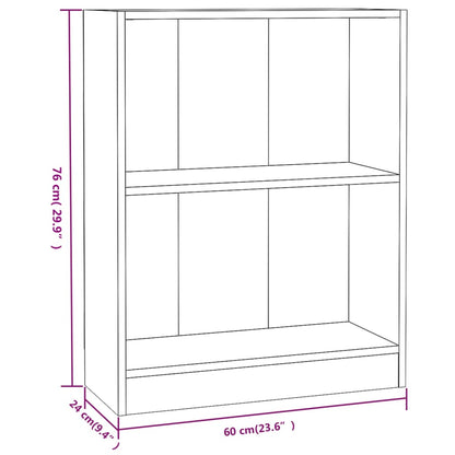 Kirjahylly tammi savunvärinen 60x24x76 cm