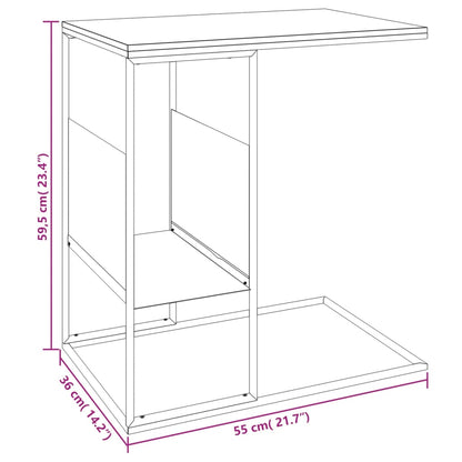 Sidobord svart 55x36x59,5 cm